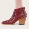 thumbnail image 6 of asdoklhq Womens Waterproof Work Boots,Women's Boots High Heel Pointed Toe Boots Slip-on Shoes Embroidered Shoes Warm Boots Ankle Boots Winter Casual Women Shoes, 6 of 7