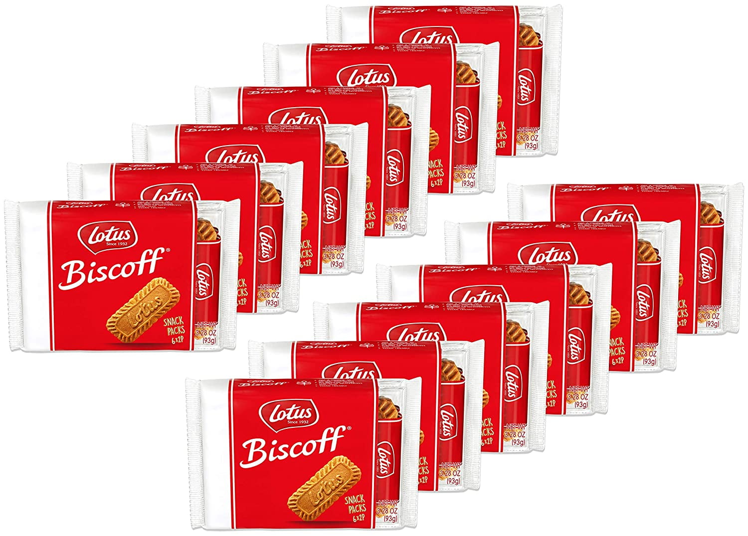 Lotus Biscoff European Biscuit Cookies 3.28 Ounce (Pack of 12) 6