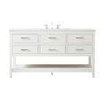 thumbnail image 3 of Elegant Decor Sinclaire 60" Aluminum Alloy & MDF Single Bathroom Vanity in White, 3 of 8