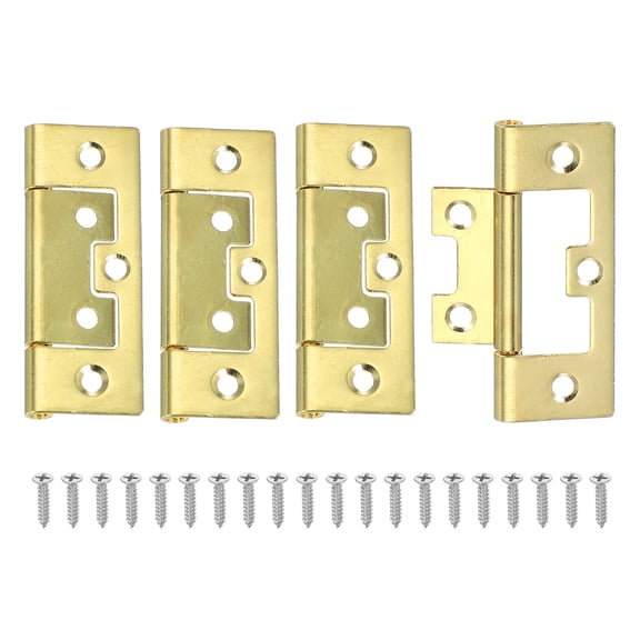 Uxcell Non-Mortise Door Hinges Bifold Door Hinges with Screw for Cabinets 4
