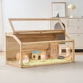 thumbnail image 5 of Favory Wooden Hamster Cage, Viewing 𝖧amster Habitat, Dwarf Hamster Cages with Openable Top, Ventilated Small Animal Cage, Pet Mouse Cage for Gerbils，Natural Wood40in x 20in x 20in, 5 of 8