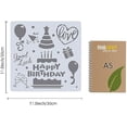 thumbnail image 2 of Plantilla de cumpleaños de 11,8 pulgadas, reutilizable, para pintar, dibujar, de plástico, para hacer tú mismo, decorativa, para sombreros, pasteles, corazones, plantillas para manualidades, para, 2 of 8