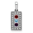 thumbnail image 2 of 14K White Gold Family Jewelry Diamond Semi-Set Pendant, 2 of 3