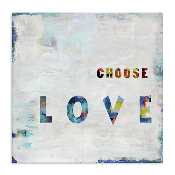 Stupell Industries Modern Colorful Choose Love Phrase Canvas Art, 17 x 17, by Jamie MacDowell