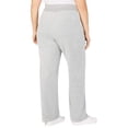thumbnail image 2 of Calvin Klein Plus Size Velour Wide Leg Pants Gray 0X, 2 of 2