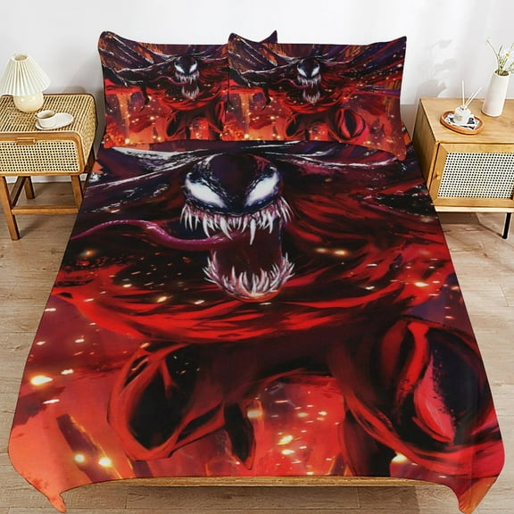 Venom 3-piece Bedding Set Twin Size,Kids Bedding Include Bed Duvet Cover and Pillowcases for Girls Boys Women Men