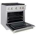 thumbnail image 4 of ZLINE 30" 4.2 cu. ft. Paramount Dual Fuel Range in Stainless Steel with 4 Brass Burners, SDR-BR-30, 4 of 8