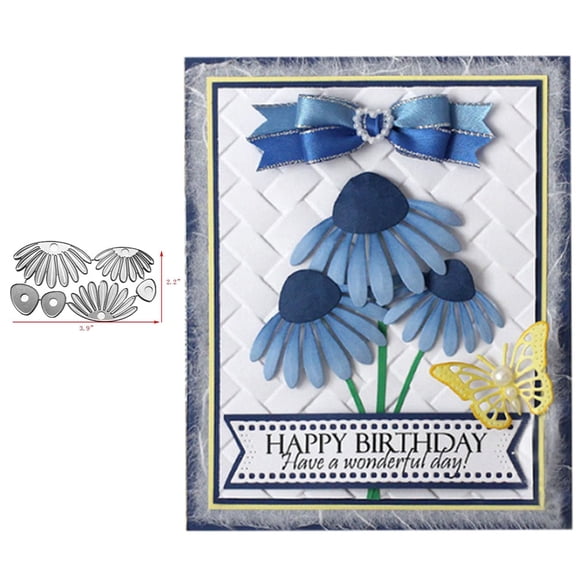 Die Cuts for Card Making, Ouginx Daisy Flowers Metal Cutting Dies DIY Die Cutters Die Stencils for Scrapbooking, Embossing & More