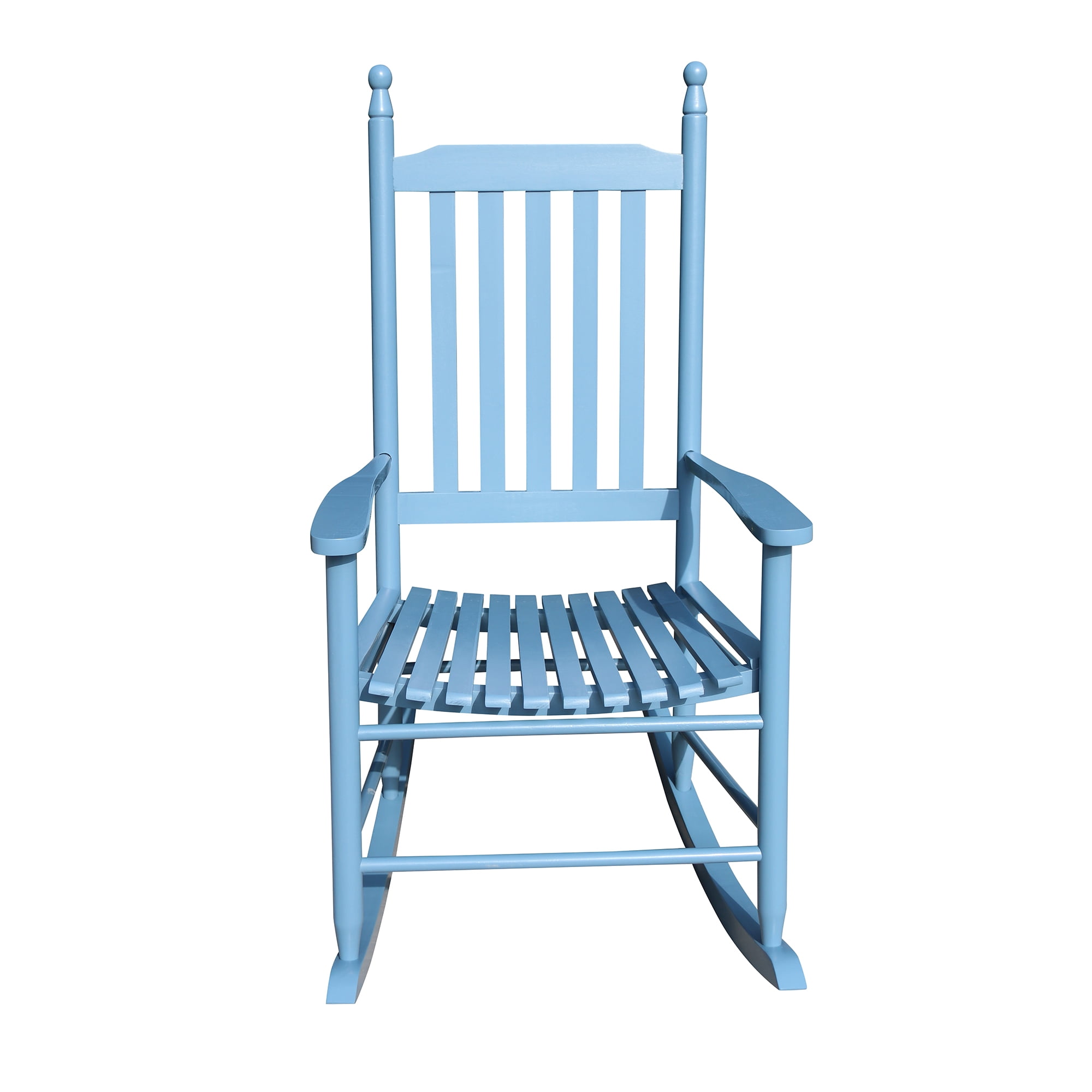 Wooden Rocking Chair Outdoor Rocker for Porch Patio Lawn Indoor Classic Arm Chairs,blue