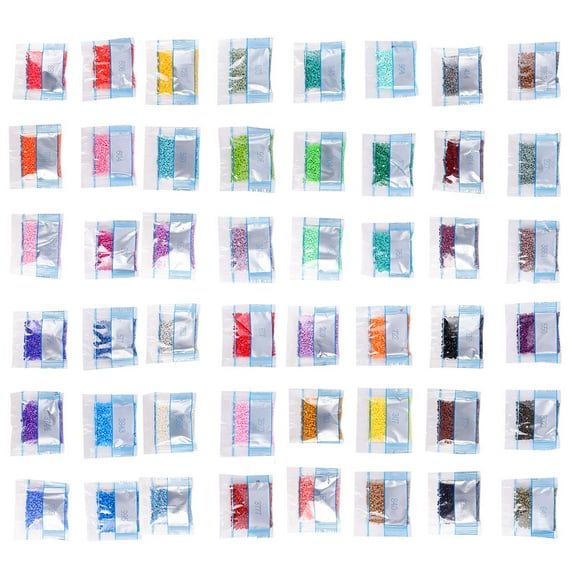 WORGEOUS 48 Pcs Diamond Art Round Drills Cross Painting Rhinestones