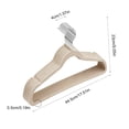 thumbnail image 3 of Blateno 10 Pack Taupe Rubber Coated Plastic Hangers, Ultra Thin Space Saving Strong Clothes Hange, Coat Hangers Organizer Velvet with Grooves, for Shirts, Jackets, Dresses, Pants, 3 of 6