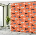 thumbnail image 5 of Ambesonne Orange Shower Curtain, Colorful Fish Shoal, 69"Wx84"L, Persian Blue Salmon Teal, 5 of 5