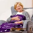 thumbnail image 3 of 50th Birthday Gifts for Her, Purple Birthday Blanket, 50th Birthday Gifts for Women, 50 Year Old Gifts for Women, Best Gifts 50th Birthday Throw Blanket Purple 60"×50", 3 of 5