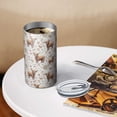 thumbnail image 3 of 20oz Coffee Tumblers White Highland Cow Flower Butterfly Pattern Stainless Steel Vacuum Insulated Travel Tumbler Coffee Cups Mug with Lid and Straw with Cleaning Brush for Cold & Hot Drinks, 3 of 5