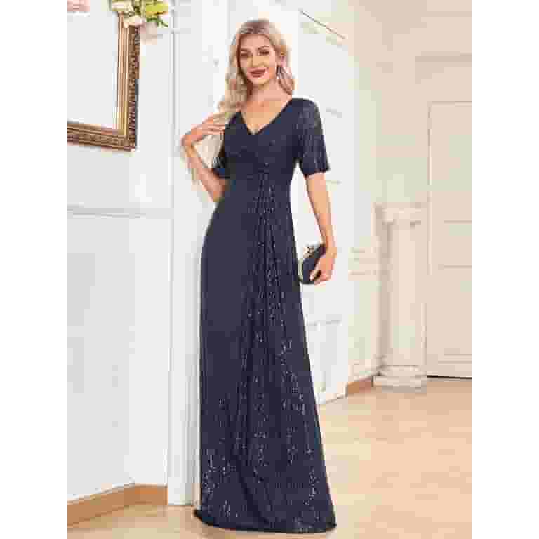Wedding Dress Wedding Guest Dresses for Women Sexy Long Skirt Short Sleeve V-neck Beads Slim Fishtail Bridesmaid Dinner Dress Female - Walmart.com Wedding Dress Wedding Guest Dresses for Women Sexy Long Skirt Short Sleeve V-neck Beads Slim Fishtail Bridesmaid Dinner Dress Female - Walmart.com