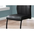 thumbnail image 2 of Monarch Specialties Dining Chair, Set Of 2, Side, Upholstered, Kitchen, Dining Room, Pu Leather Look, Metal, Black, Contemporary, Modern, 2 of 4