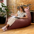 thumbnail image 3 of Jaxx Pillow Saxx 5.5-Foot Décor Bean Bag Giant Floor Pillow Lounge, Lush Velvet Mauve, 3 of 10