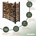 thumbnail image 4 of WoodEze Heavy Duty Expandable 4ft Firewood Rack Outdoor | Steel Log Holder Stand for Wood Storage | Firewood Organizer | Wood Pile Rack for Patio Backyard | 1/2 Face Cord Capacity, 4 of 7