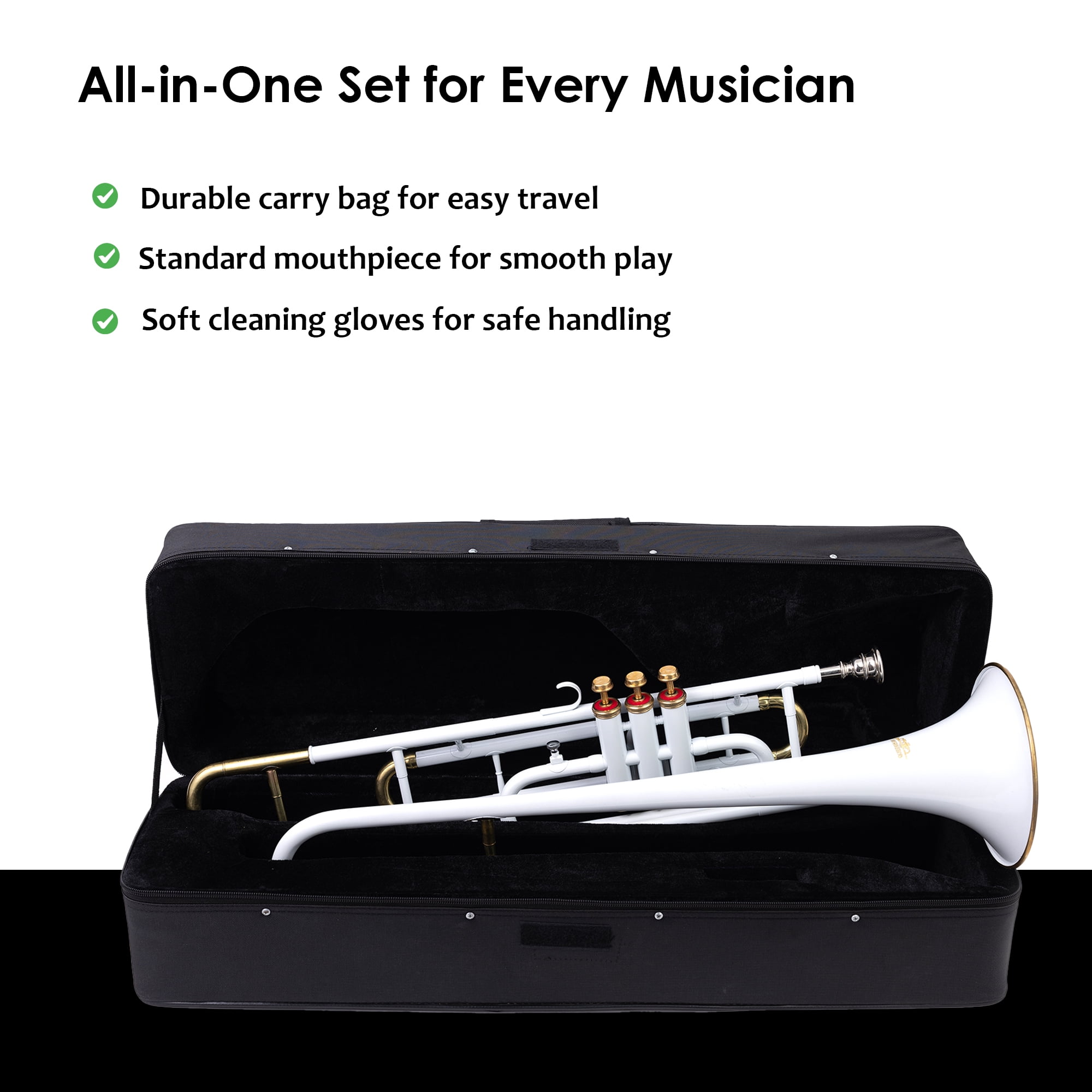 Valve Trombone Bb White brass MADE WITH HARD/CASE MOUTHPIECE GREAT SALE TRUMBONE