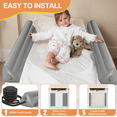 thumbnail image 3 of Kidsbuddy 2-Pack Inflatable Bed Rail for Toddlers Travel Bed Rail, Blow-up Bed Bumper for King, Queen, Full, with Non-Slip Machine-Washable Cover, Portable Bed Rail for Hotel, Vacation, 3 of 8