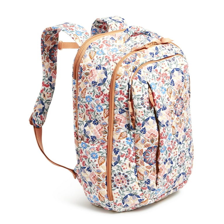 Vera Bradley Women's Large Cotton Travel Backpack, Enchanted