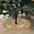 thumbnail image 2 of FMSHPON OwlLeafs Xmas Christmas Tree Skirt Stand Mat for Holiday Party Decoration Indoor Outdoor 48 inches, 2 of 3