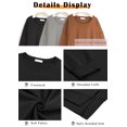 thumbnail image 5 of MOSHU Oversized Sweatshirts for Women Crew Neck Long Sleeve Tops Casual Pullover Sweatshirt Side Split Outfits, 5 of 9