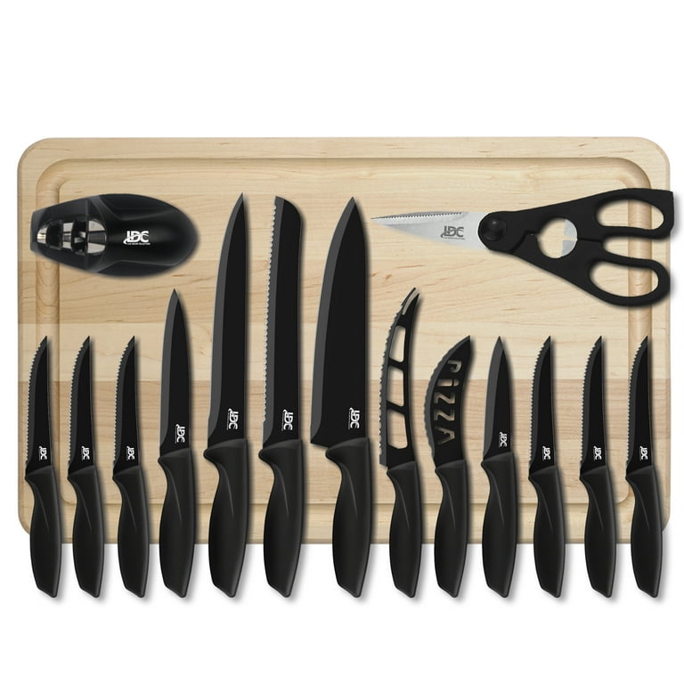 Emojoy kitchen knife set review and demo by Sara 