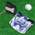 thumbnail image 5 of Haosy Elegant Blue Iris Flowers Golf Mallet Putter Cover Strong Magnetic Leather Golf Club Headcover Closure, 5 of 7