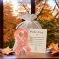 thumbnail image 5 of Breast Cancer Awareness Pocket Hug - Flat Acrylic Ribbon Keychain With Encouragement Card, Inspirational Gift For Women, Survivor Support Token, 5 of 7