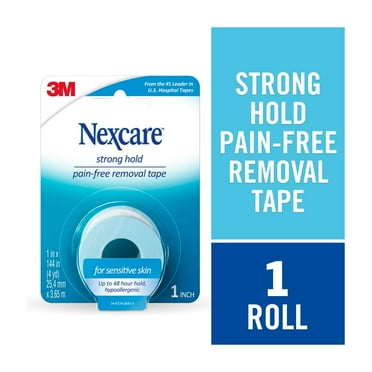 Nexcare Strong Hold Pain-Free Removal Tape, 1" x 4 Yds., 1 Roll
