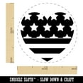 thumbnail image 2 of Patriotic Flag Heart July 4th Independence Day Self-Inking Rubber Stamp Ink Stamper - Yellow Ink - Medium 1 Inch, 2 of 7