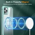 thumbnail image 3 of 360° Magnetic Swivel Ring for iPhone 12 pro case, Built-in Metal Stand and Ring Holder, Magsafe Compatible, Military Grade Protection, Shock and Vibration Resistant-Lake Blue, 3 of 14