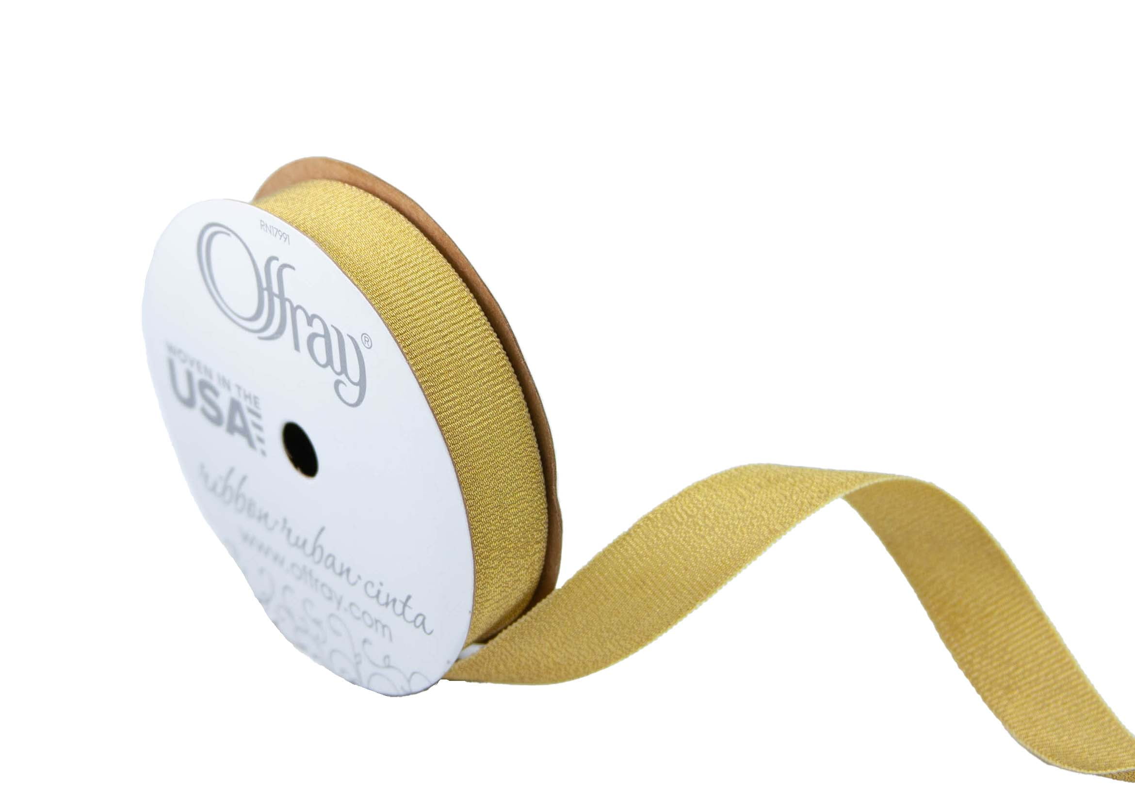 Offray 5/8" x 9' Metallic Gold Grosgrain Ribbon, 1 Each