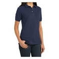 thumbnail image 4 of Yellow Rooster Women's Heavyweight Cotton Pique Female Polo Shirt Navy XL, 4 of 6