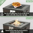 thumbnail image 3 of Kadyn 24" Garden Fire Pit with 50000 BTU and Beautiful Wicker Base, Outdoor Fire Pit for Outside, Patio Deck, Garden, Backyard, Espresso, 3 of 8
