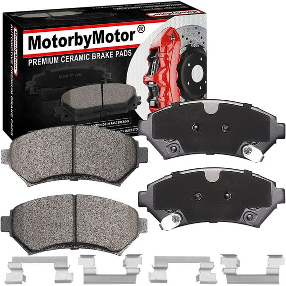 4PC Front Ceramic Brake Pads with Hardware Kits Fits for Buick Century Lesabre Regal, Chevrolet Venture, Oldsmobile Intrigue Silhouette, Pontiac Bonneville Grand Prix Montana Trans Sport