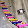 thumbnail image 3 of HZKAICUN Bird Parrot Toys, Naturals Rope Colorful Step Ladder Swing Bridge for Pet Trainning Playing, Flexible Birds Cage Accessories Decoration for Cockatiel Conure Parakeet, 3 of 9