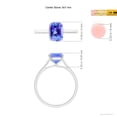 thumbnail image 4 of Angara Natural 2.45 Ct. Tanzanite Fashion Ring in 14K White Gold for Women (Ring Size: 6), 4 of 9