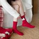 thumbnail image 4 of Red Cotton Crew Socks For Women Year Of The Horse Zodiac Celebration Casual, 4 of 5