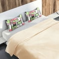 thumbnail image 5 of Yayeee Pillowcase Standard Size Set of 2 Satin Wrinkle Resistant Pillow Case, Green Abstract Geometric, 5 of 8