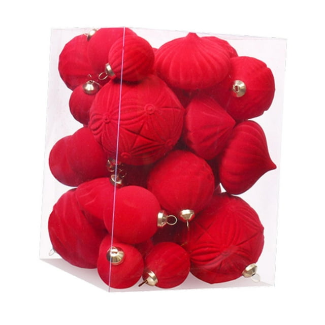 Colgantes de gotas para árboles de Navidad Macarena 35 piezas adornos de bolas de Navidad modernos material PP