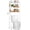 White, variant on Kitsure Over the Toilet Storage, 3-Tier Bathroom Oragnizer with Paper Holder and Hooks, Black, 24" x 12.5" x 63"