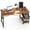 Rust, variant on EDX Computer Desk with 2 Drawers 40 Inch PC Table Study Writing Desk with Storage Shelf Headphone Hook, Simple Style Small Desk for Home, Black Grain
