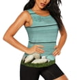 thumbnail image 2 of Wukai Wood Grain Print &nbsp;Women's Workout Tank Top Mesh Yoga Shirts Athletic Running Tank Tops Athletic Gym Shirts - XX-Large, 2 of 8