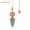 Labradorite - Rose Gold, variant on Natural Bullet Point Crystal Quartz Pendulum Metal Cage Energy Stone Amulet-Aventurine - Rose Gold
