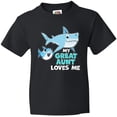 thumbnail image 3 of Inktastic My Great Aunt Loves Me with Cute Sharks Youth T-Shirt, 3 of 5
