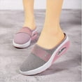 thumbnail image 1 of Chaussures pour Femmes en Maille Respirante Décontractées Demi-Mules Rehaussantes Rose, 1 of 4
