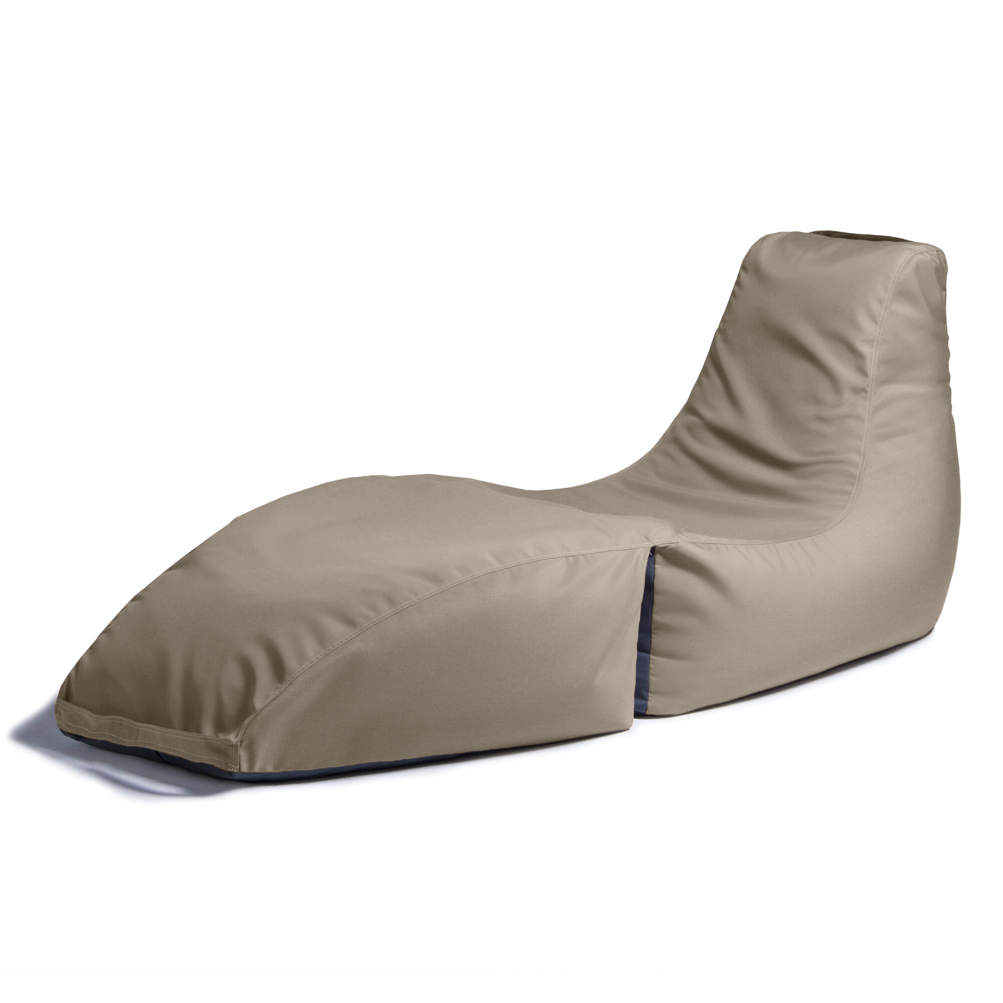 Jaxx Prado Outdoor Bean Bag Chaise Lounge Chair, Taupe