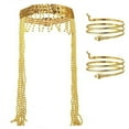 thumbnail image 4 of Halloween Party Egyptian Headband Teenager Adult Taking Photo Hairband with Snake Shape Bangle Gold Color Hair Hoop, 4 of 6